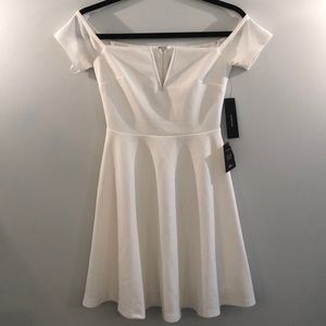 Lulu’s white off the shoulder skater/mini dress